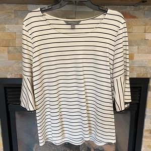 Market & Spruce Striped Bell Sleeve Top